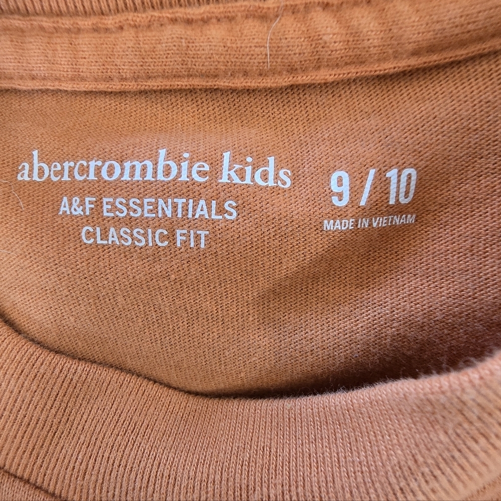 Abercrombie Kids Orange Logo Tee Size 10 Boys Basic T-Shirt - Picture 2 of 2